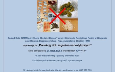 ZAPROSZENIE DO UDZIAŁU W PRELEKCJI DOT. ZAGROŻEŃ NARKOTYKOWYCH