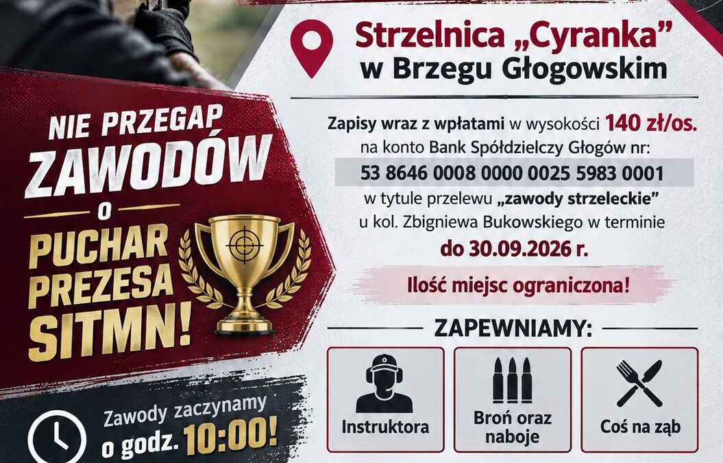Zaproszenie na zawody strzeleckie -10.10.2026r.
